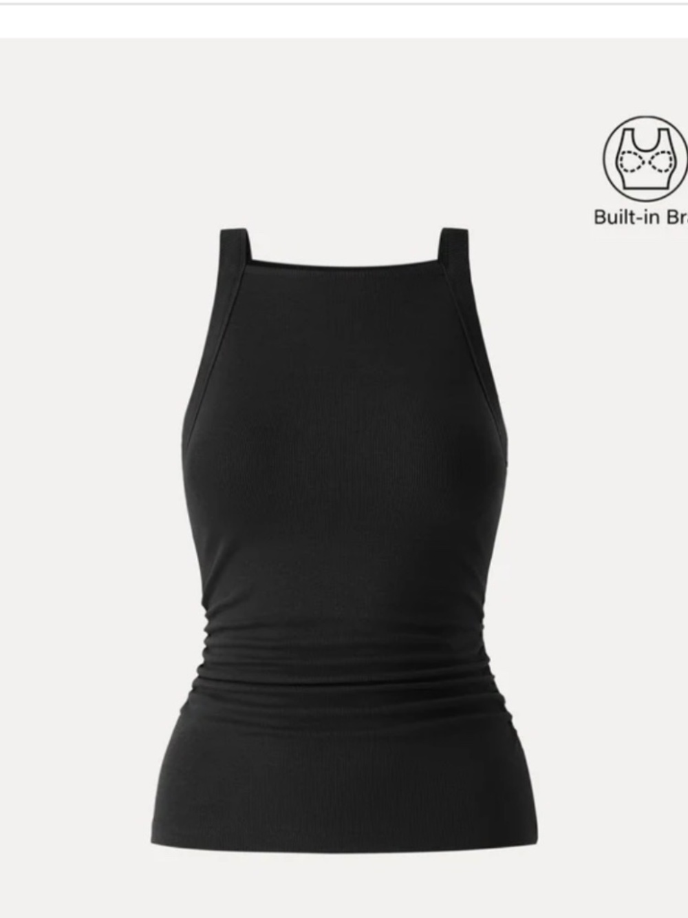OGL Halter Bra Top Black NWT Ribbed Stretch Fitted